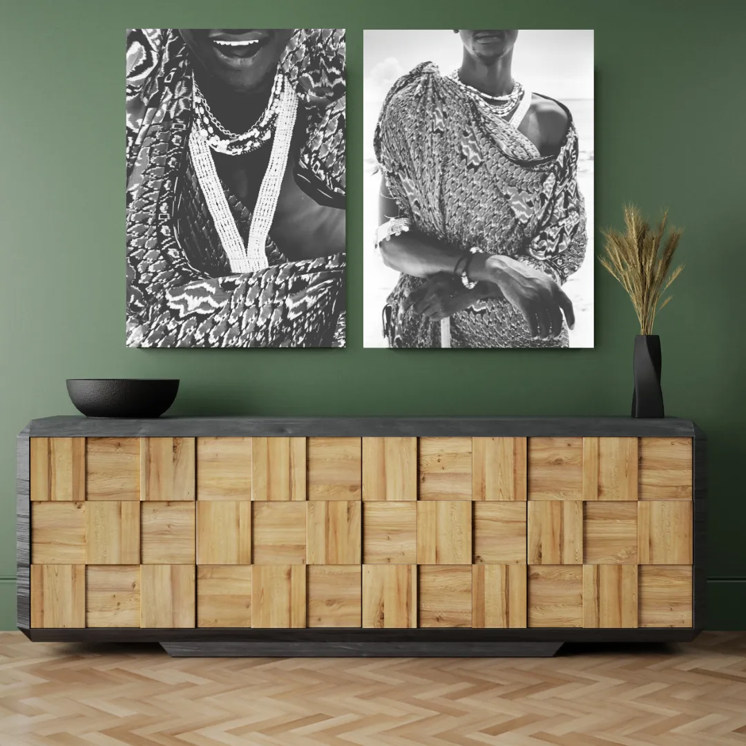 Furaha and Kubiri Stretched canvas Set