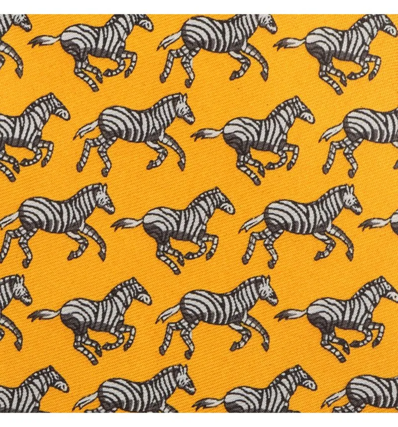 Running Zebra printed Microfiber necktie - Image 7