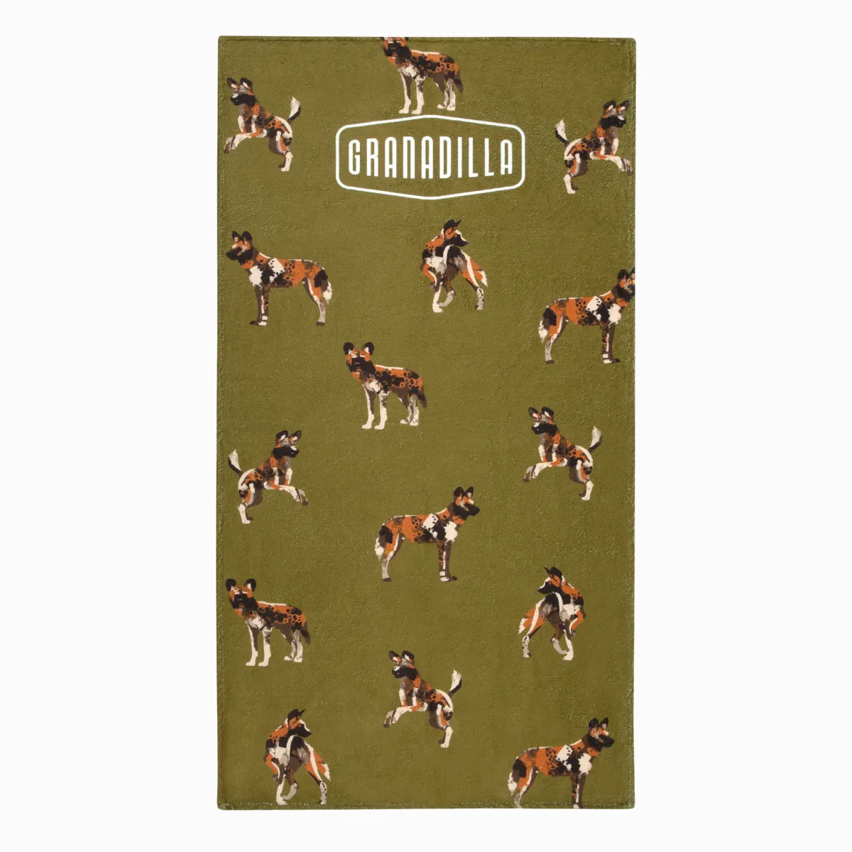 Beach Towel | Wild Dogs / Olive