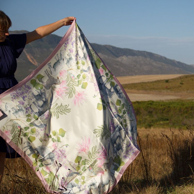 Mulberry Silk Scarf ~ Bushveld Elegance