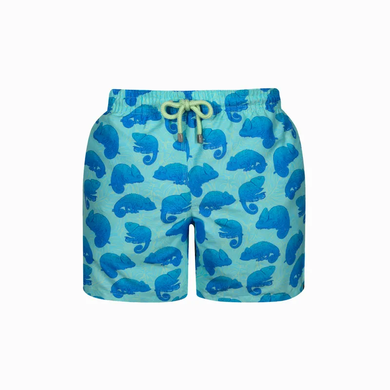 Mid-length Swim Shorts | Chameleon / Mint - Image 1