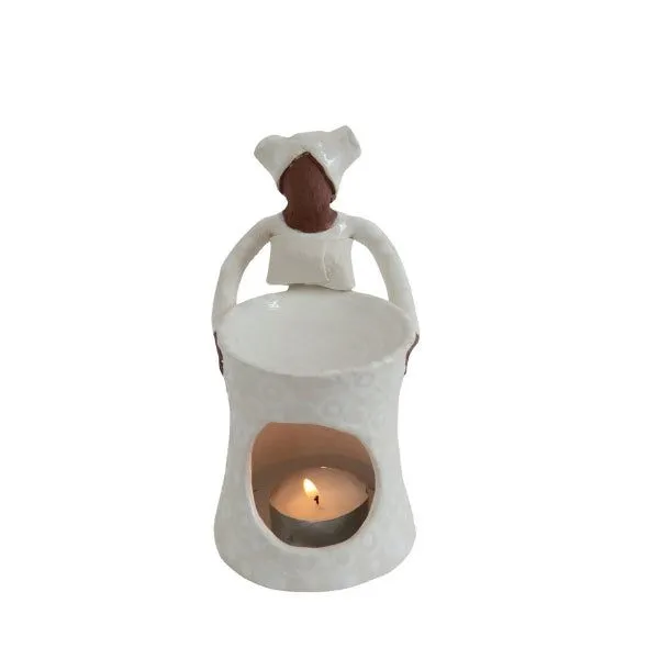 1Lady Oil Burner White on White