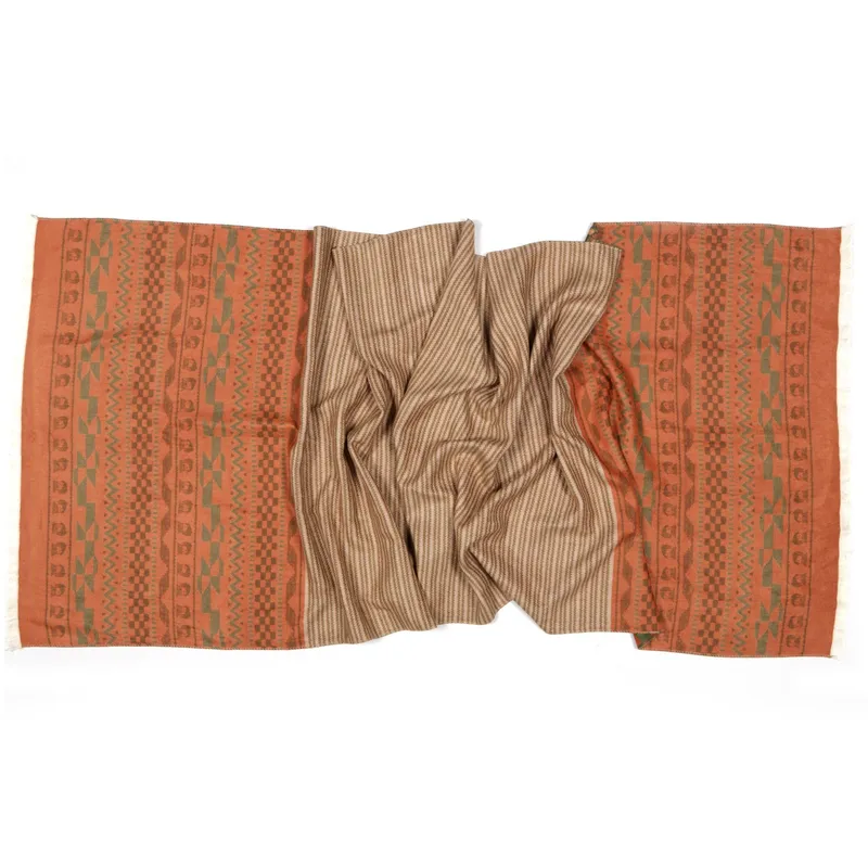 Shona Olive 30% Rayon, 70% Poly Scarf - Image 2
