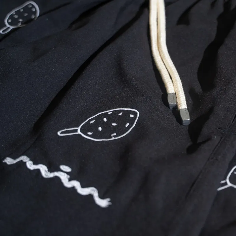 Mid-length Swim Shorts | Lolly Embroidery / Black - Image 2