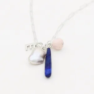 Lazuli Drop Hoop Charm