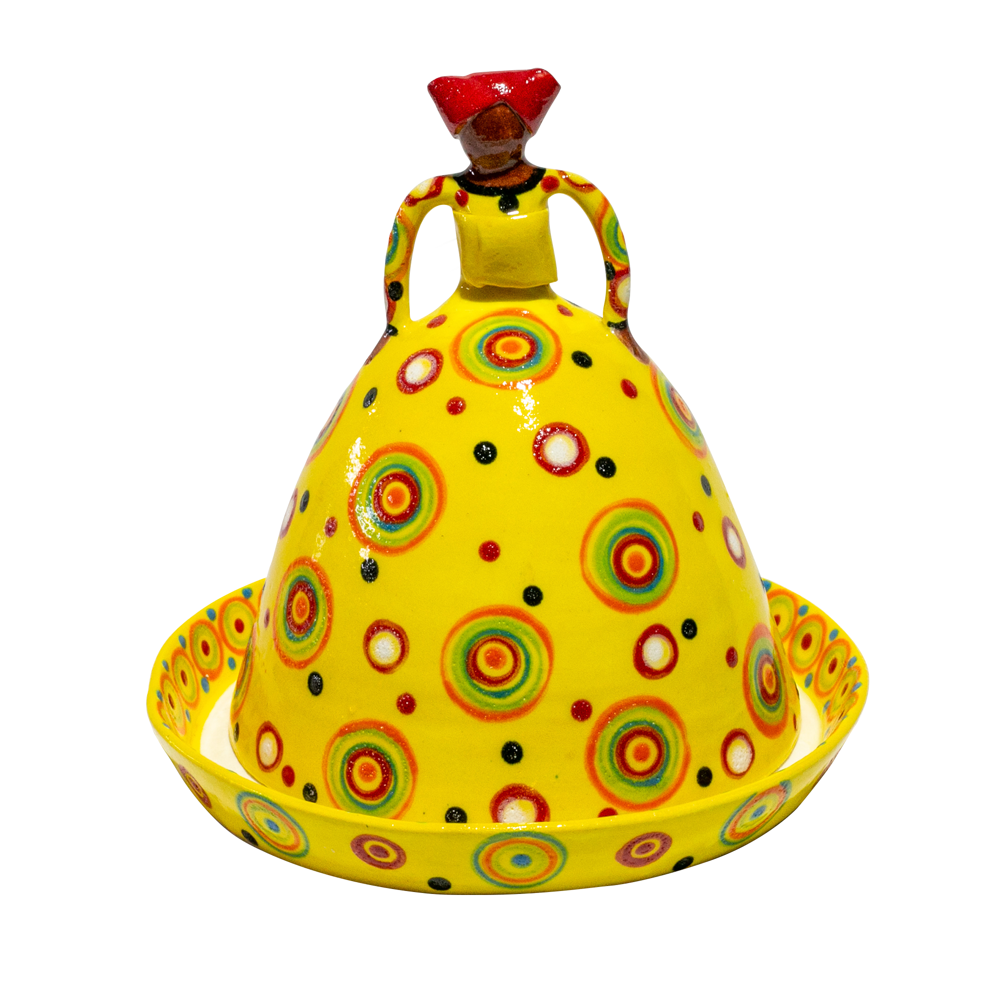 Butter Dish Bright on White large