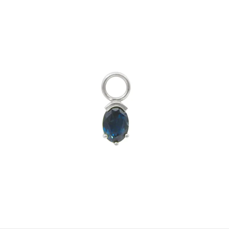 London Blue Topaz Juicy Gem Hoop Charm - Image 2