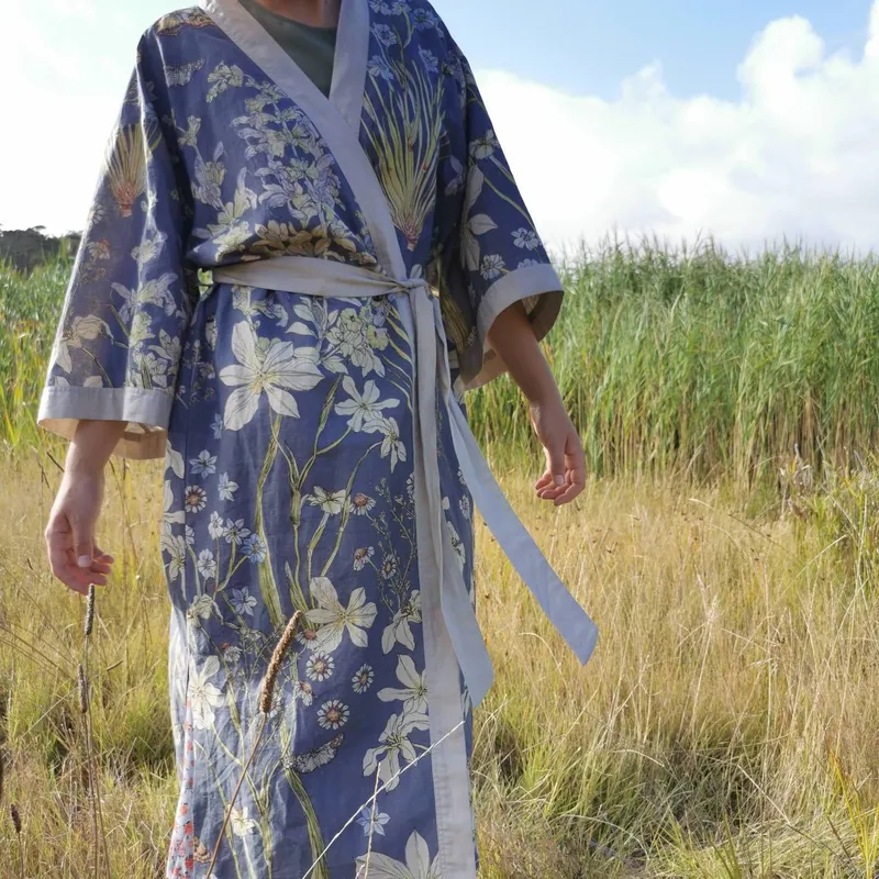 Japanese Kimono in hemp linen - Image 1