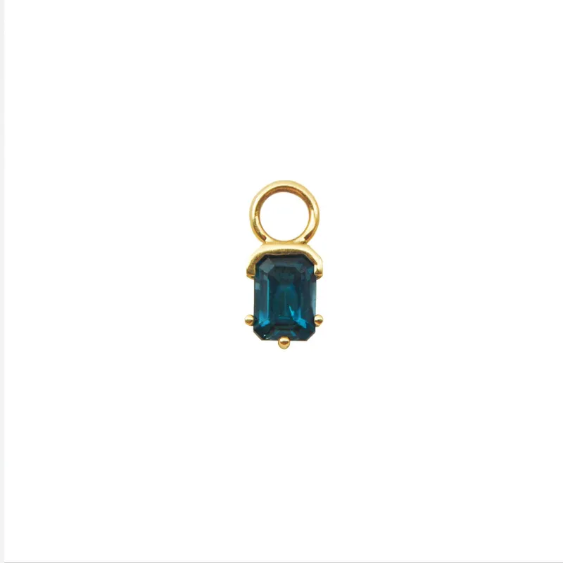 London Blue Topaz Juicy Gem Hoop Charm - Image 1