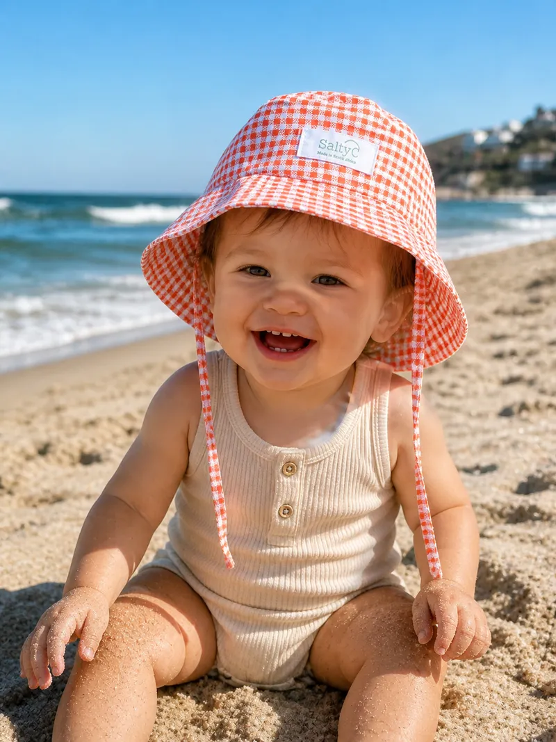 Cotton Baby Sun Hats: 6-18 months - Image 1