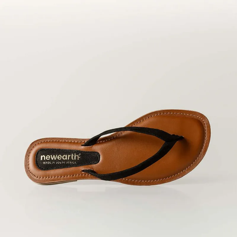 Black Velour Sandal – Leather Sandals South Africa - Image 1
