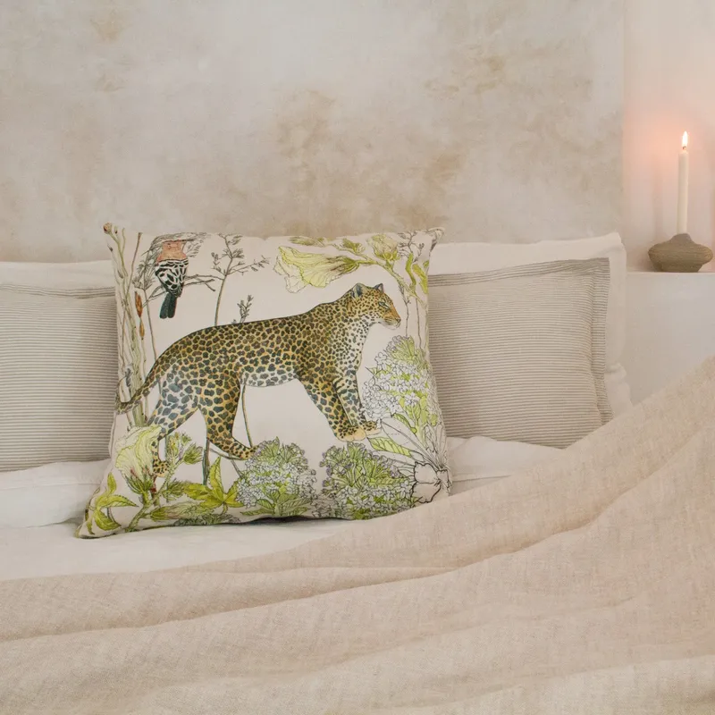 Safari Symphony Leopard ~ Velvet Scatter Cushion Cover - Image 1