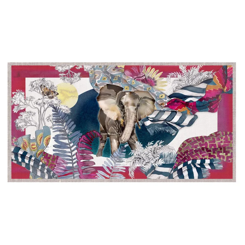 Elephant Cushion Cover, Large, Belgian Linen - Image 4