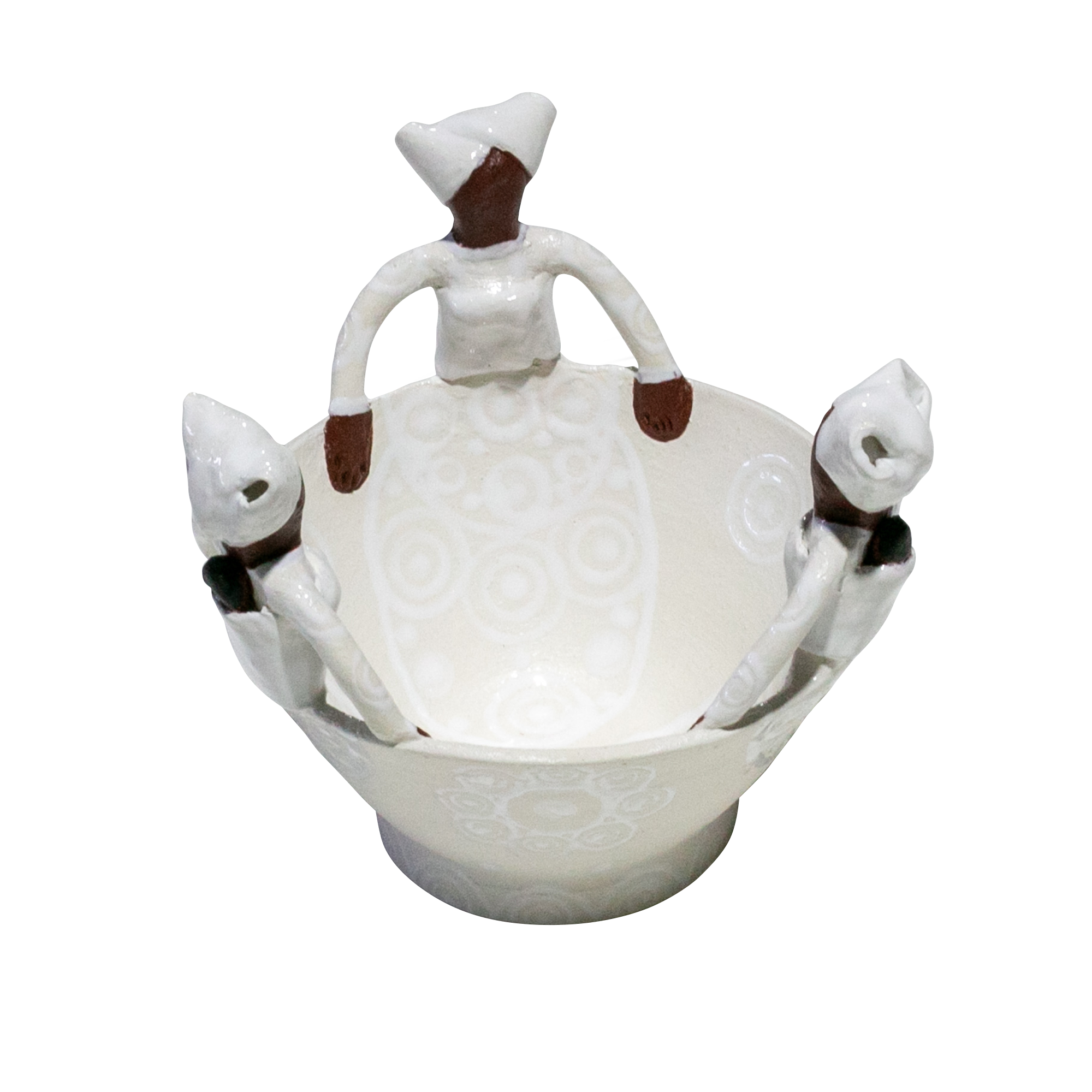 3Lady Ubuntu Bowl White on White