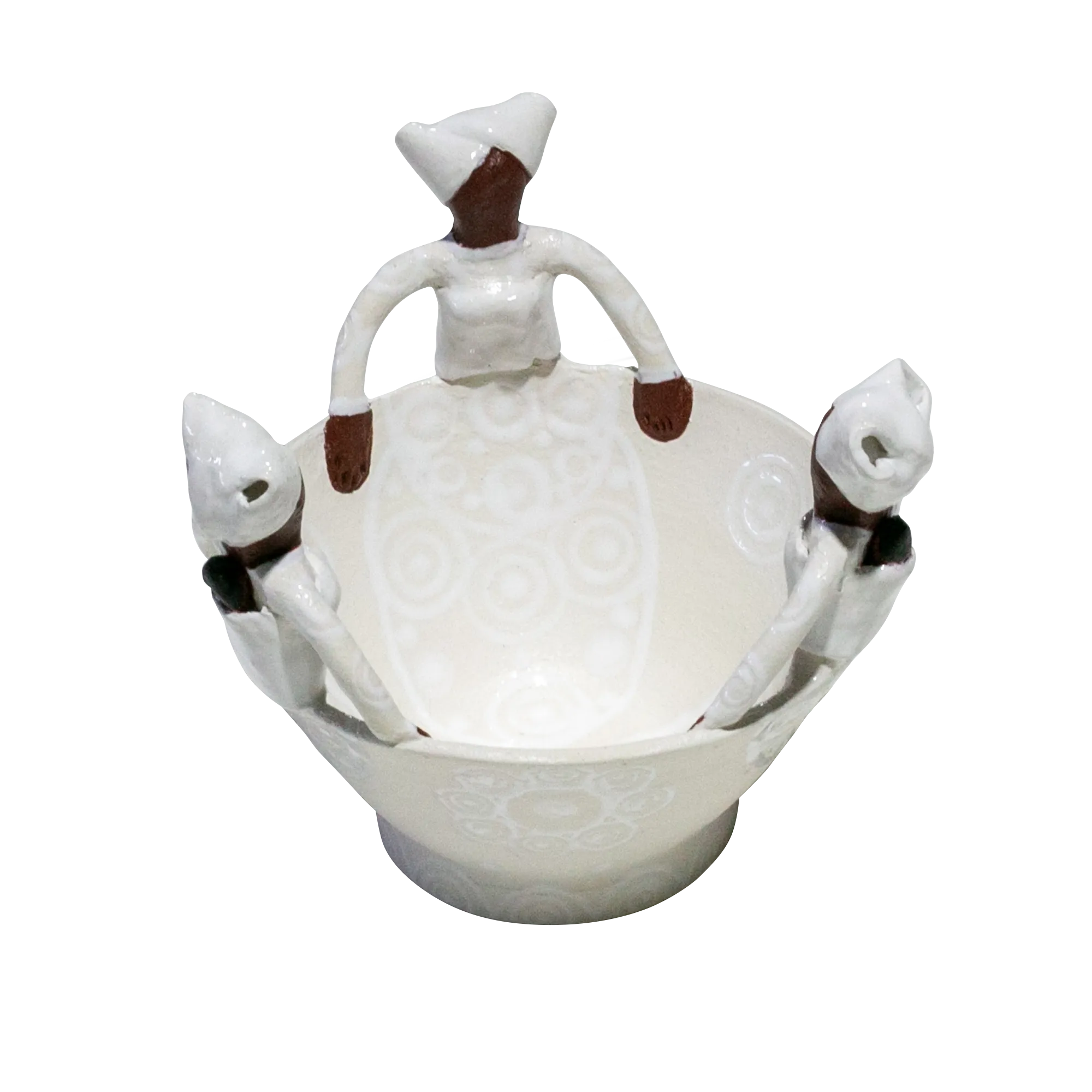 3Lady Ubuntu Bowl White on White