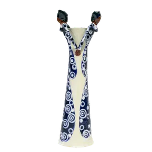 2Lady Tall Vase Indigo