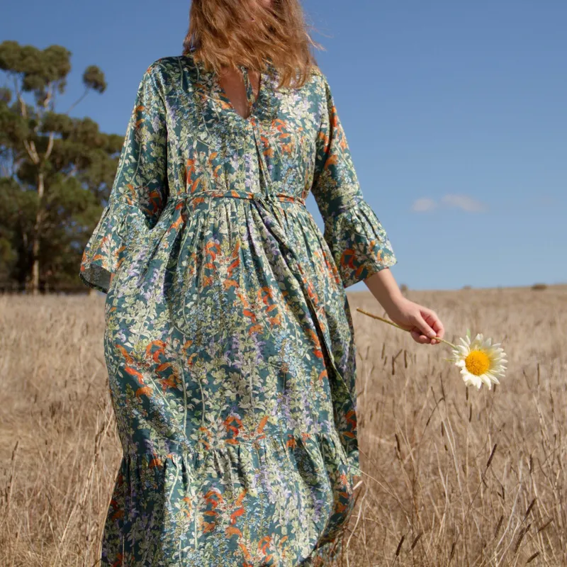 Maxi tiered dress ~ Wild Salvia - Image 4