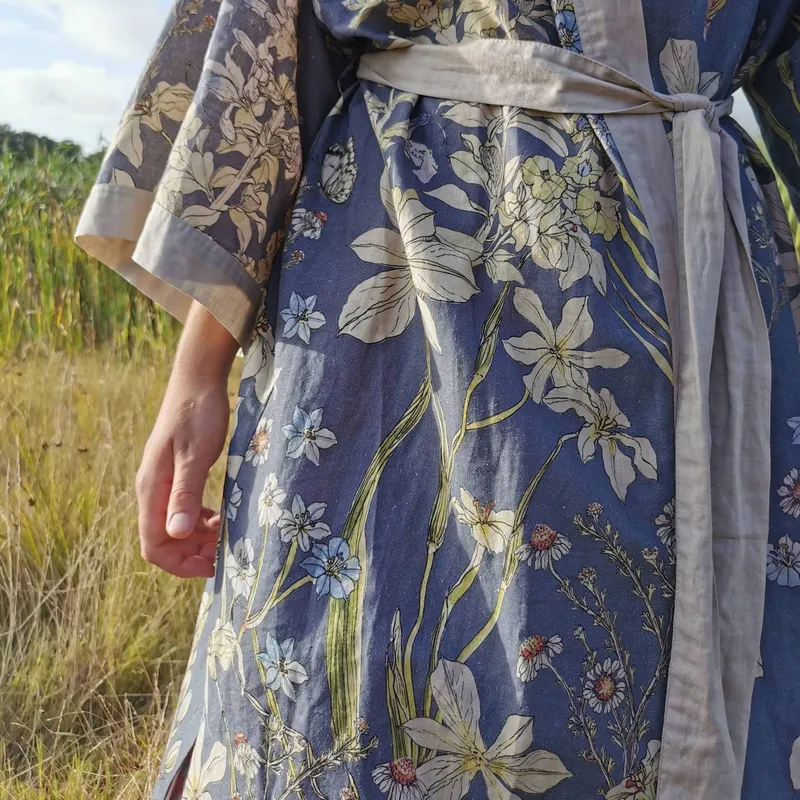 Japanese Kimono in hemp linen - Image 2