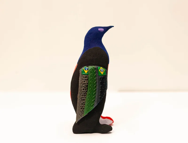 Penguin Sculpture – Mini Recycled Flip Flop Handmade Eco Art - Image 9