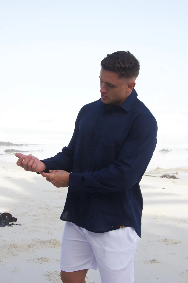 Long Sleeve Shirt - Navy - Image 1