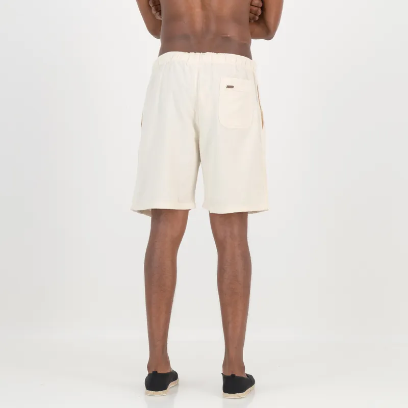 Relaxed Fit Shorts - Solid Cream - Image 3