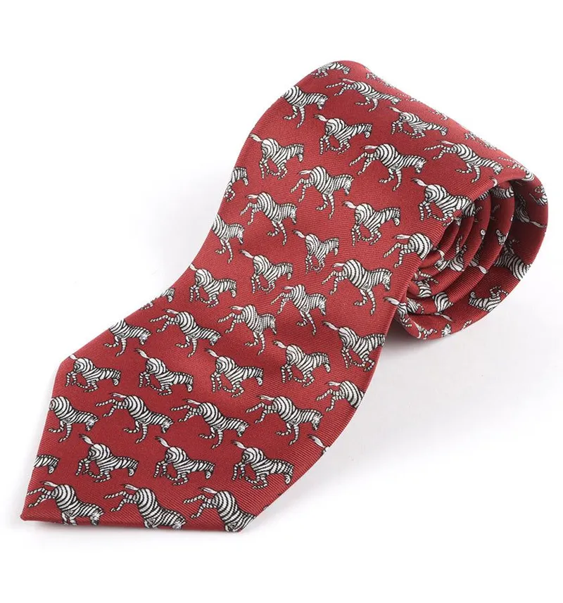 Running Zebra printed Microfiber necktie - Image 2