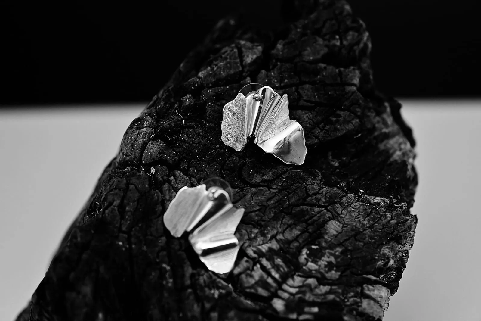 Africa Crinkle cut Studs Earrings Sterling Silver