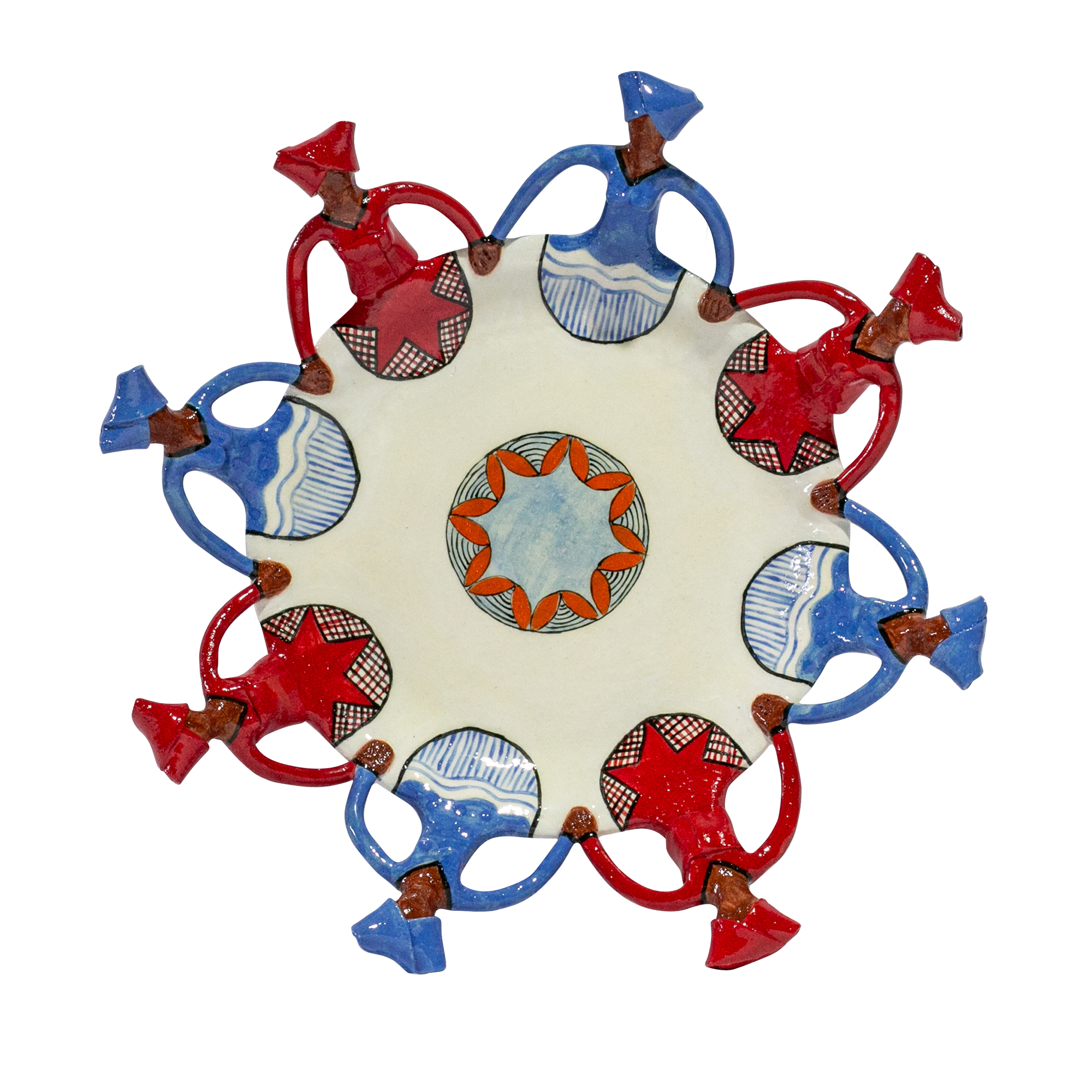 8Lady Ceramic Platter | Bright on White