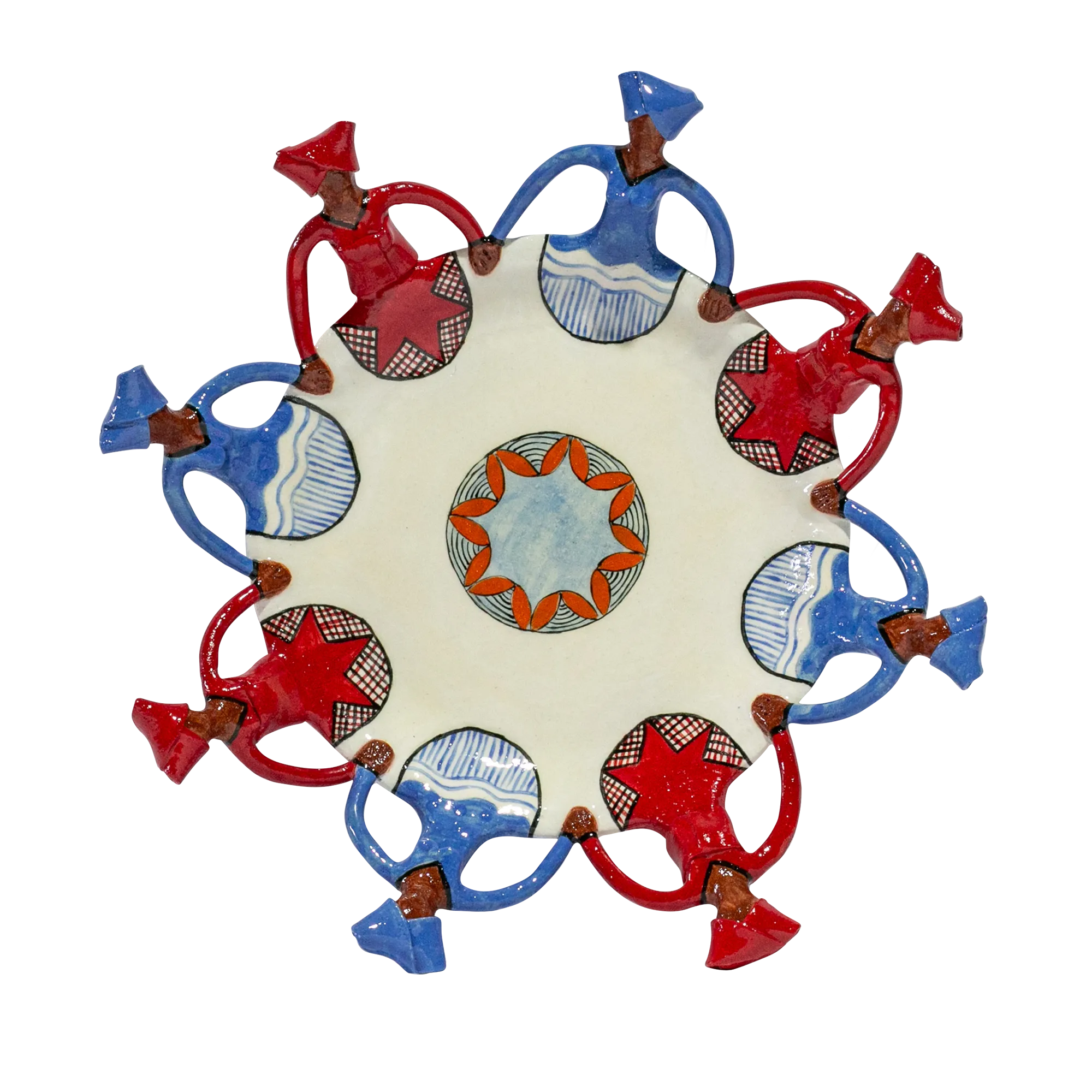 8Lady Ceramic Platter | Bright on White