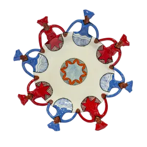 8Lady Ceramic Platter | Bright on White