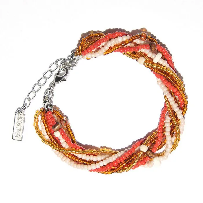 Autumn multistrand seed beads bracelet - BRE71