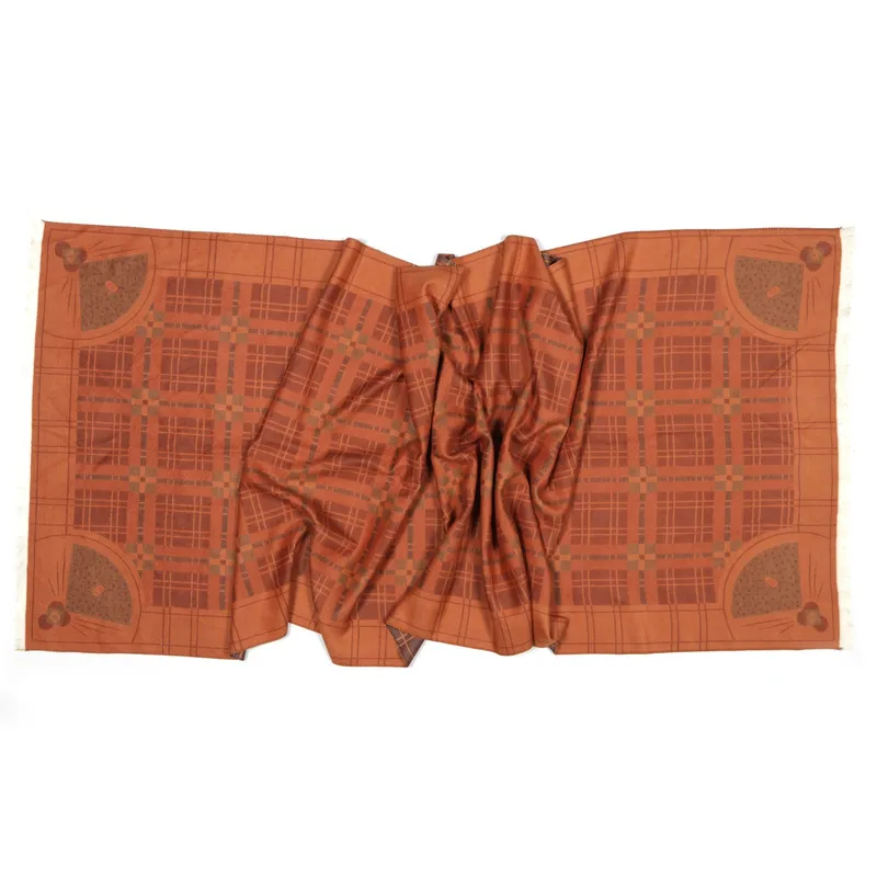 Warrior Gingham 30% Rayon, 70% Poly Scarf - Image 2
