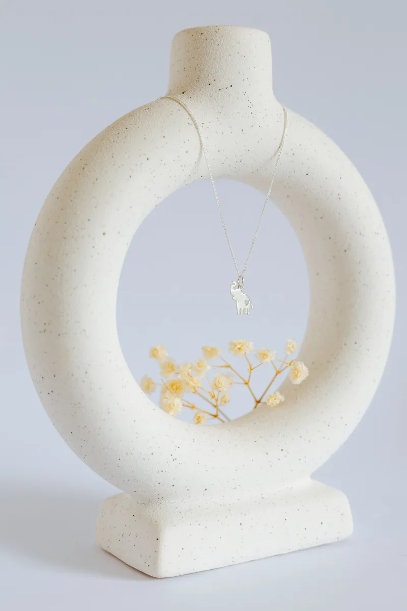 Elephant Trunk Up Pendant with Heart Cutout - Image 2