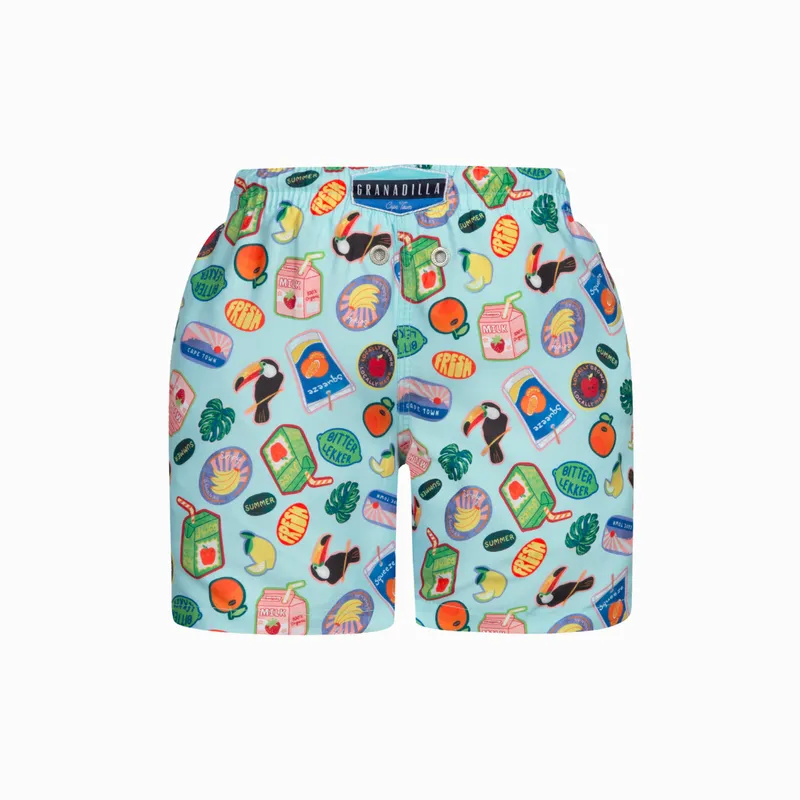 Kids Swim Shorts | Juice Box / Blue - Image 2
