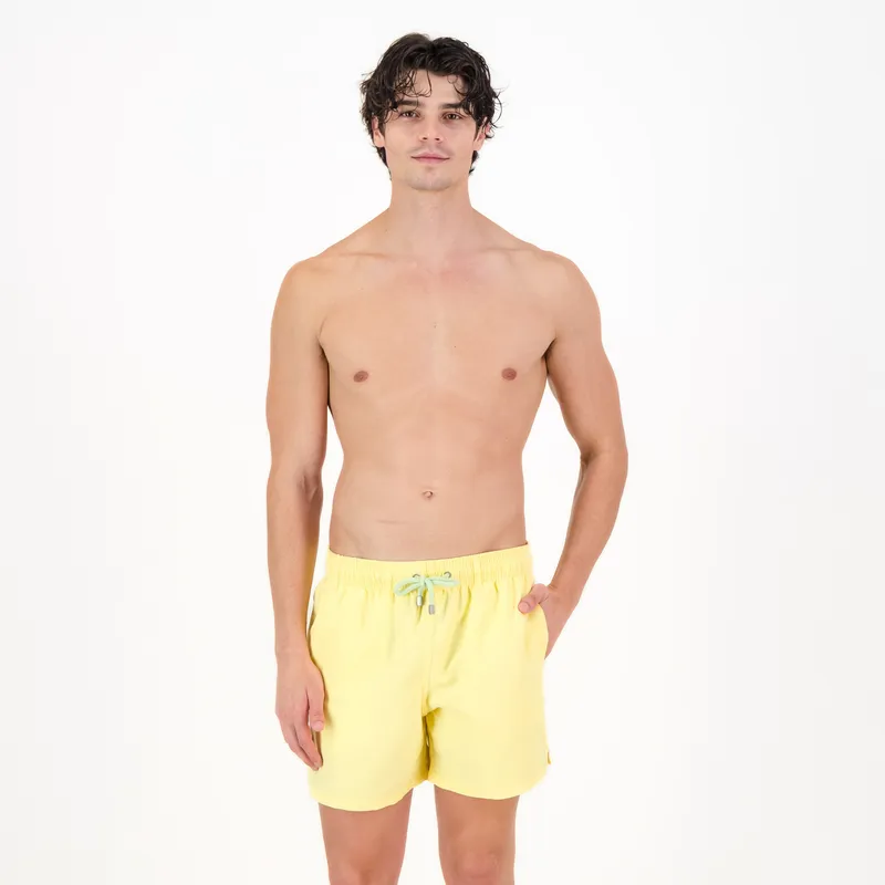 Mid-length Swim Shorts | Plain / Sunshine - Image 1