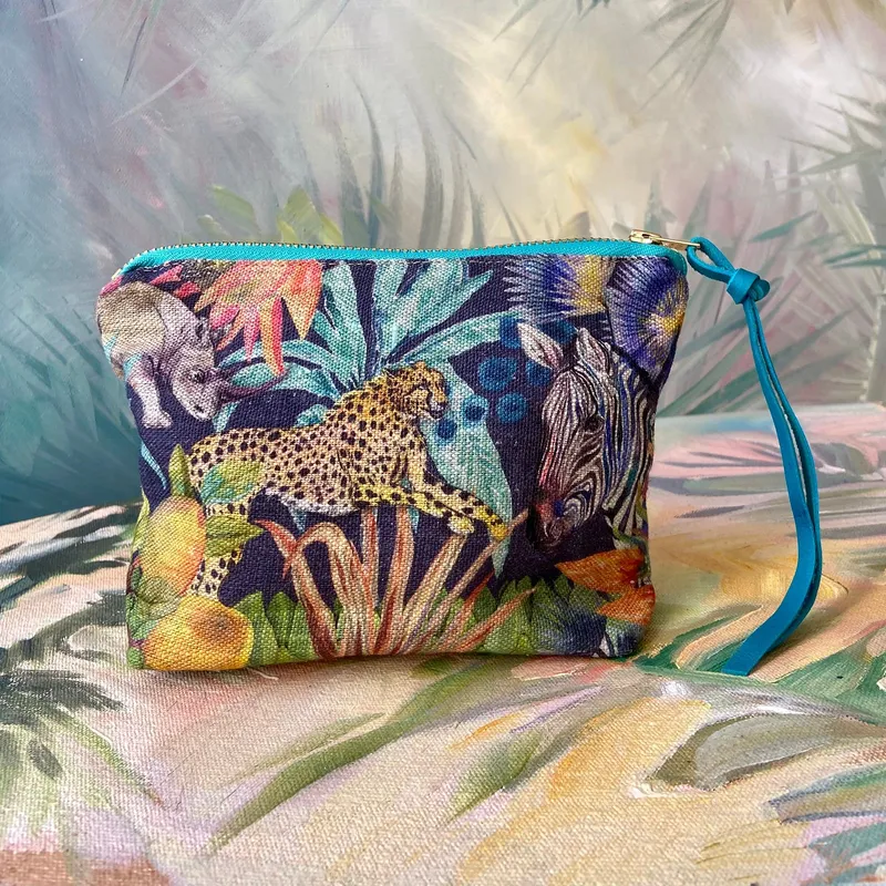 Zip pouch with Wildlife artwork - Image 2