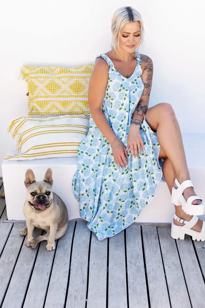 Ladies Dress-Summer-Hydrangea - Image 1