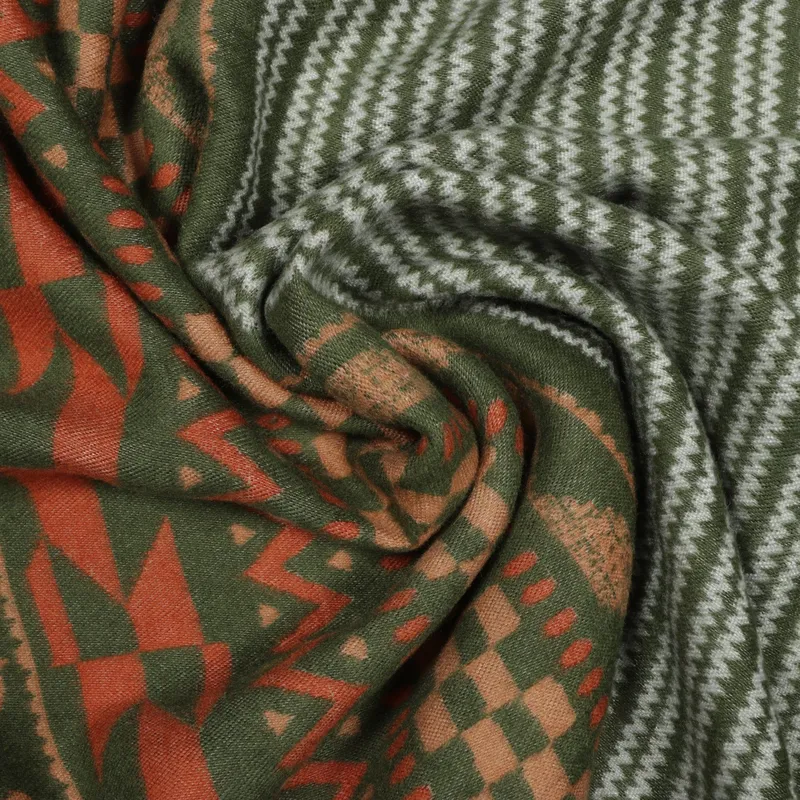 Shona Olive 30% Rayon, 70% Poly Scarf - Image 3