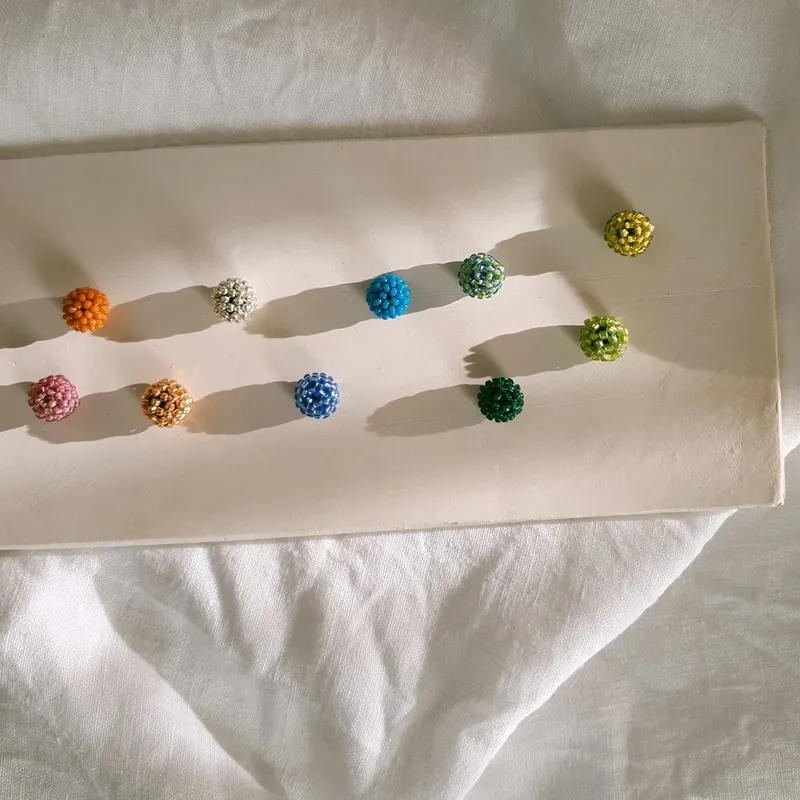 Brass Droplet Earrings - Image 3