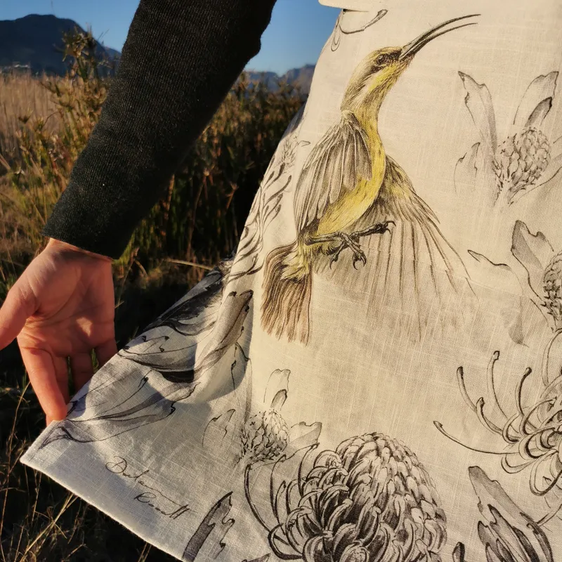 Malachite Medley Linen Apron - Image 2