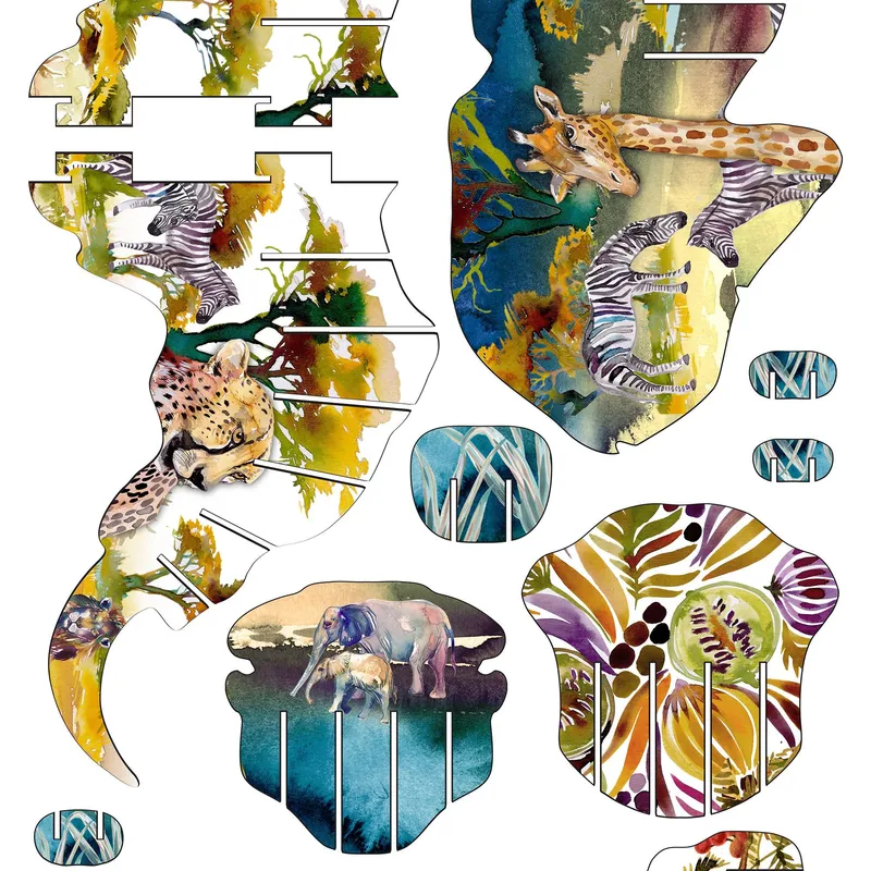 Mini Ele head with Savanna print - Image 2