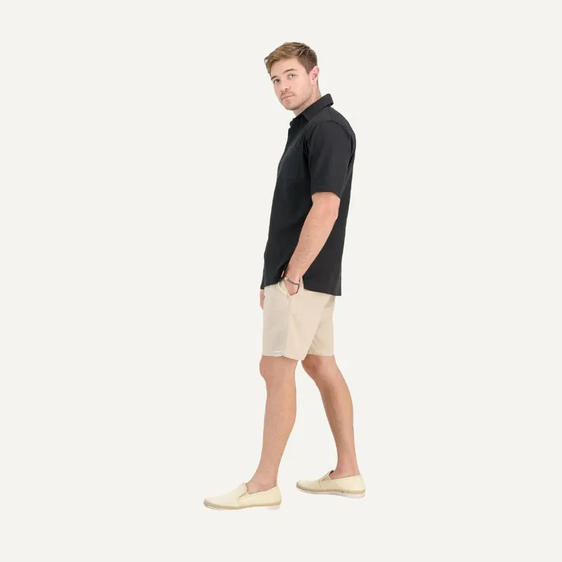 Mens Linen Shorts - Natural - Image 2