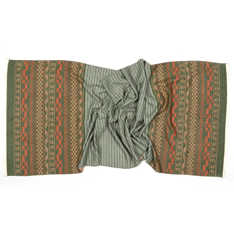 Shona Olive 30% Rayon, 70% Poly Scarf - Image 1