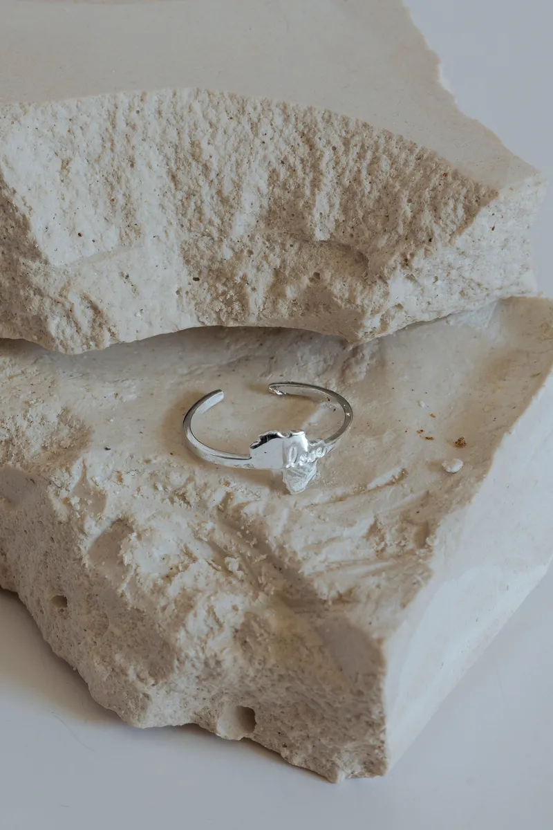 Africa Map Adjustable Engraved Love Ring - Image 2