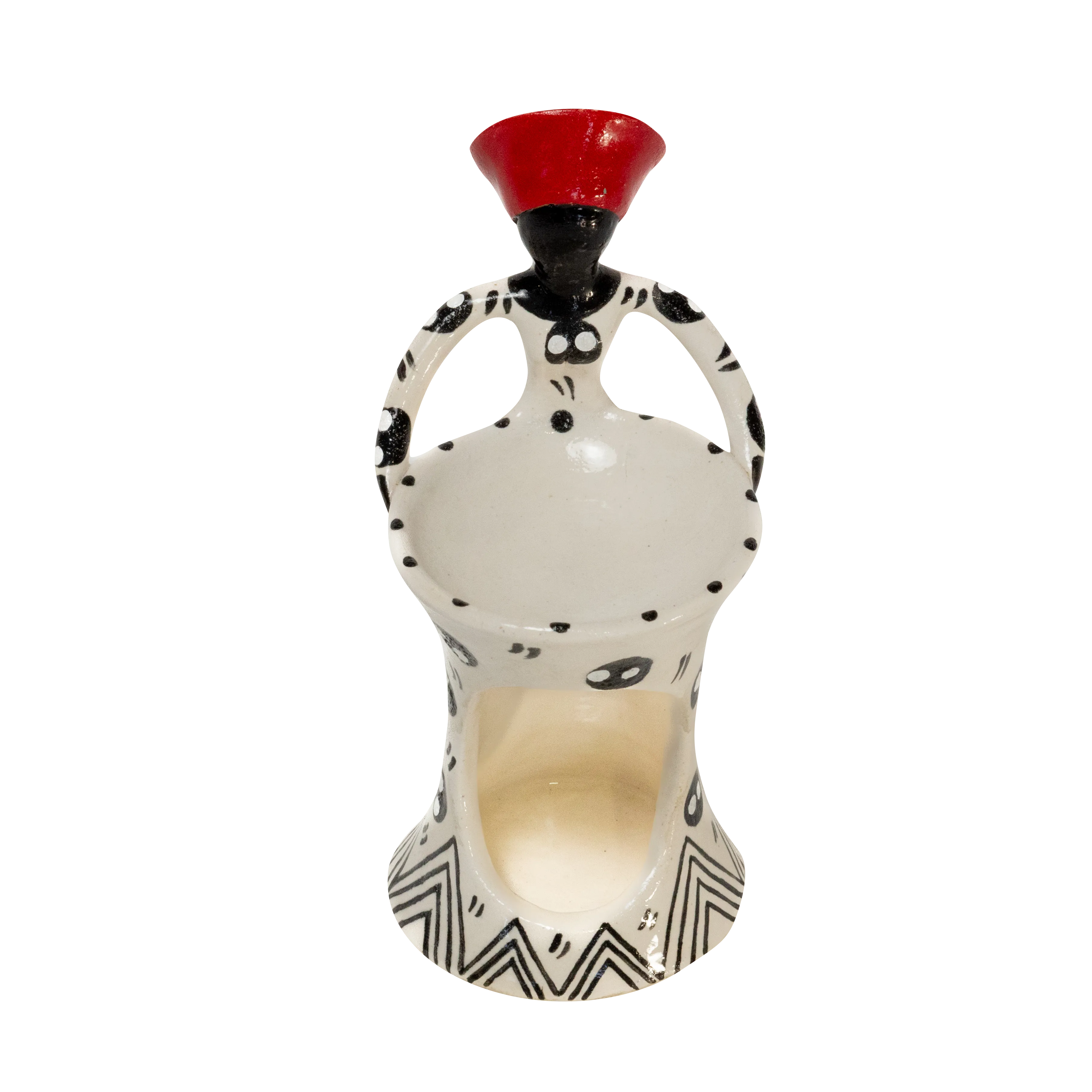 1Lady Women of Africa Oil Burner Zulu | Black, Red & White