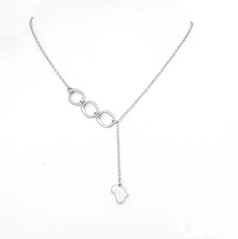 Africa Charm with links on chain necklace - NWE01A