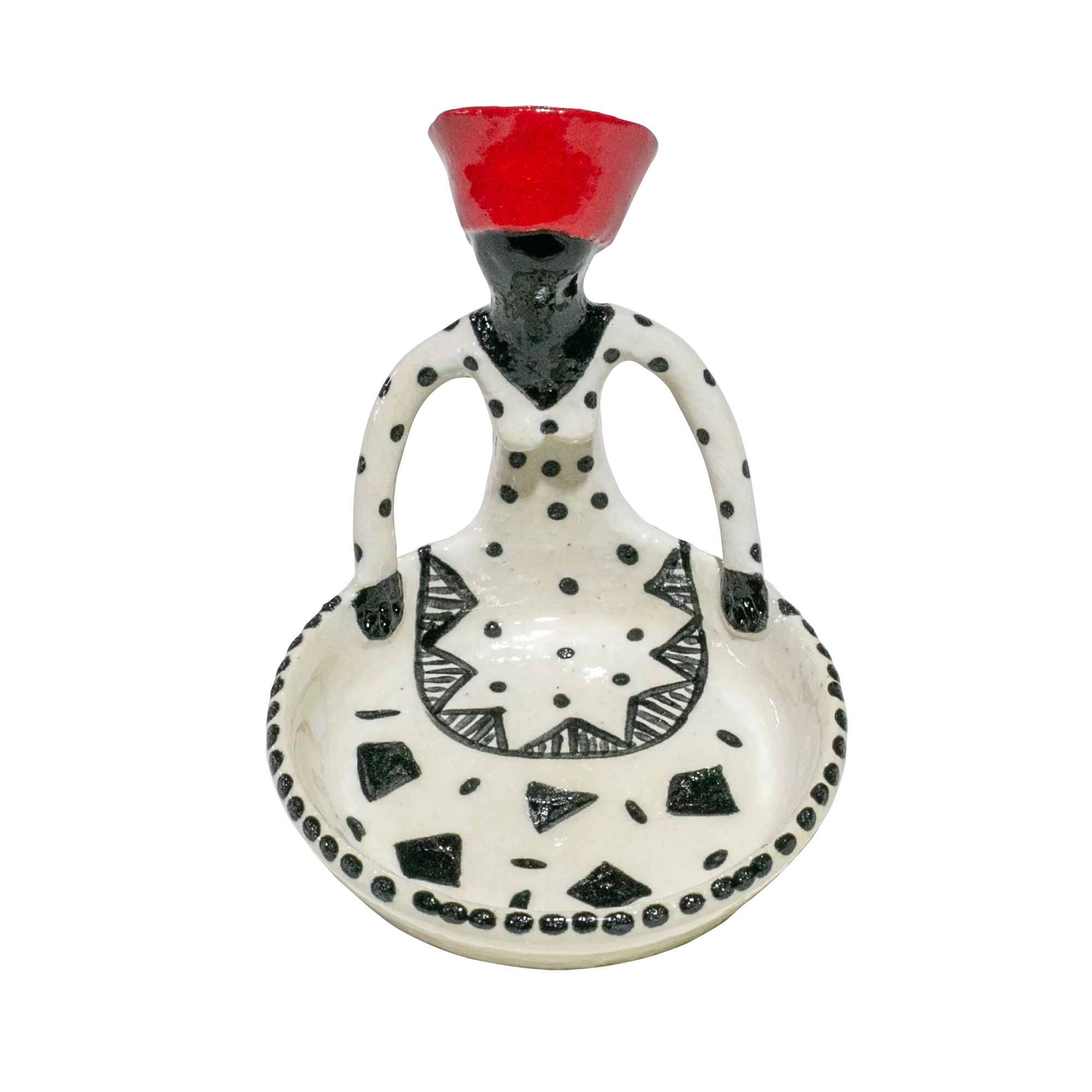 1Lady Tiny Women of Africa Bowl | Black and red on white