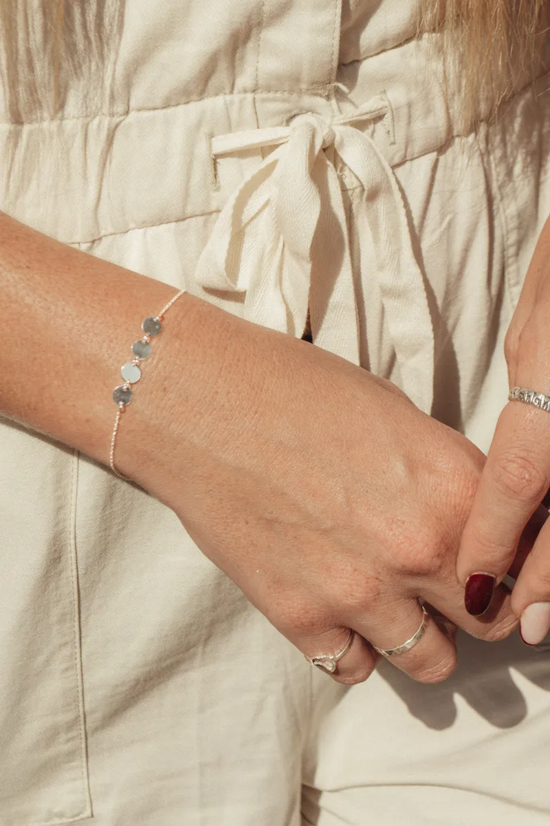 Four Flat Circle Bracelet - Image 2