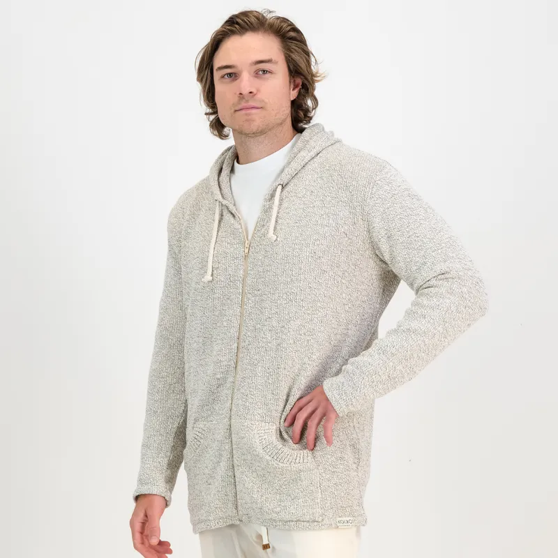 Mens Coastal Knitted Pocket Hoodie - Image 1