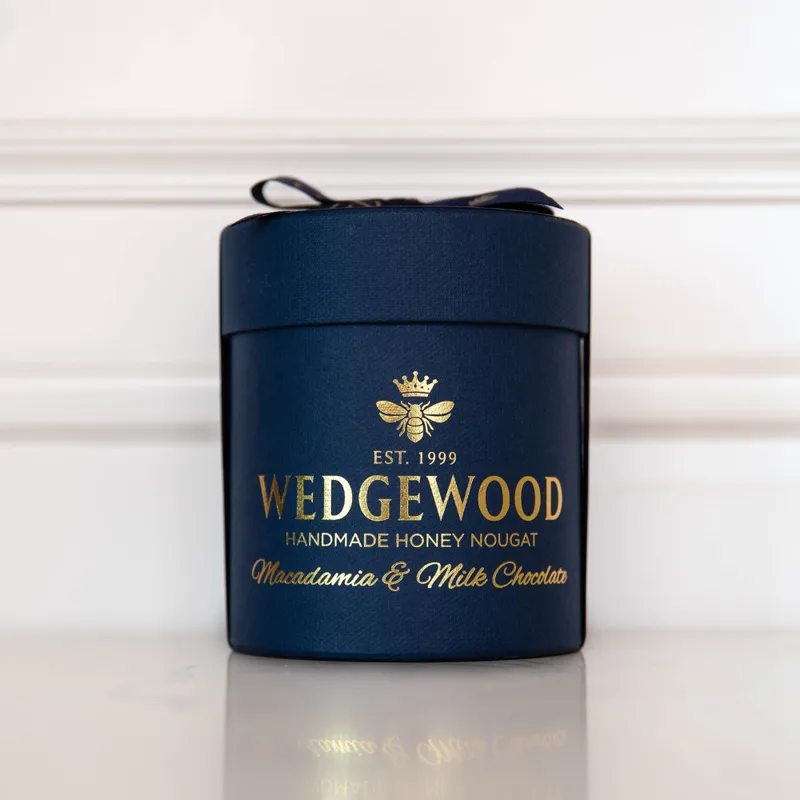 Milk Chocolate & Macadamia Navy Small Hat Box - Image 1